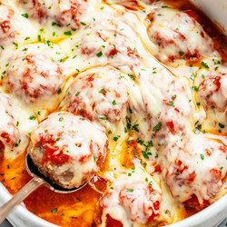 Cheesy Meatballs Casserole