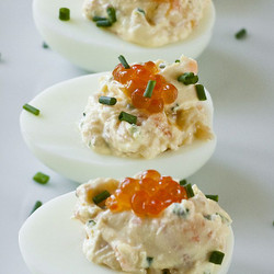 Smoked Salmon Deviled Eggs