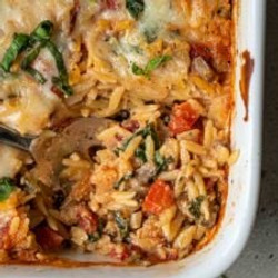 Vegetable And Ricotta Baked Orzo