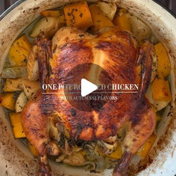 Roasted Chicken With Butternut Squash, Apples, And Onions
