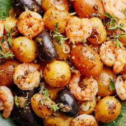 Lemon-oregano Shrimp And Tiny Potatoes
