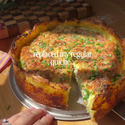 Potato Crust Quiche (ham, Spinach &amp; Cheese)