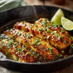 Garlic Butter Cod Strips With Sweet Chili Lime Sauce