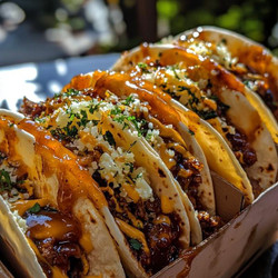 Garlic Butter Honey Bbq Beef Tacos