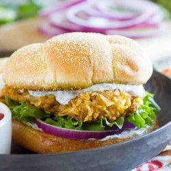 Spicy Chicken Sandwich With Cilantro Lime Mayo