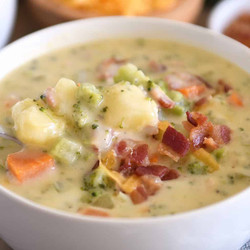 Loaded Broccoli Cheese And Bacon Soup