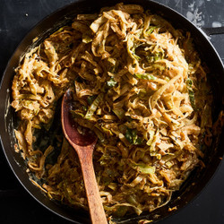 Suspiciously Delicious Creamed Cabbage