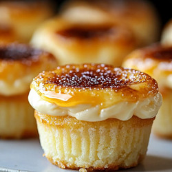Vanilla Bean Crème Brûlée Cheesecake Cupcakes