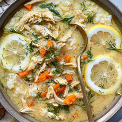 Greek Lemon Chicken And Rice Soup (avgolemono)