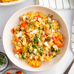 Baked Orzo With Veggies