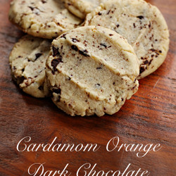 Cardamom-orange Dark Chocolate Chunk Butter Cookies | Sweet Anna's