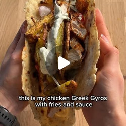 Greek Chicken Gyros &amp; Chips