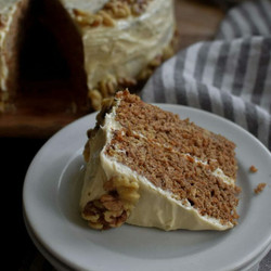 Homemade Carrot Cake With Cream Cheese Frosting