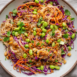 Noodle Salad With Rainbow Veggies