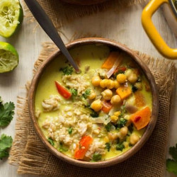 Chickpea Lime &amp; Coconut Soup