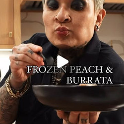 Frozen Shaved Peach And Burrata Salad