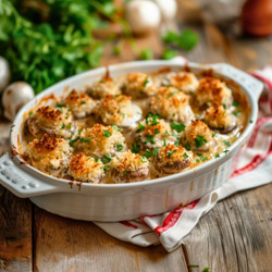 White Cheddar Stuffed Mushrooms