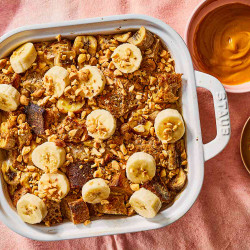 Peanut Butter-banana French Toast Casserole