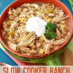 Slow Cooker Ranch White Chicken Chili
