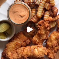 Crispy Chicken Fingers With Cane's Sauce