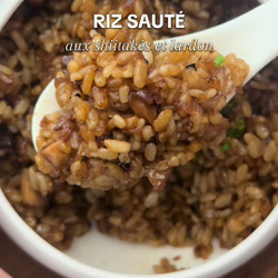 Riz Sauté Aux Shiitakés Et Lardon