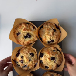 Bakery-style Lemon Blueberry Muffins