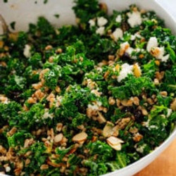 Farro And Kale Salad With Goat Cheese