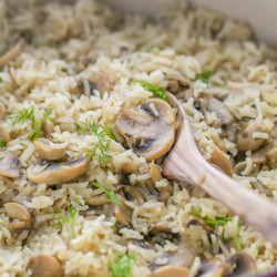 Mushroom Rice Pilaf (a One-pot Meal)