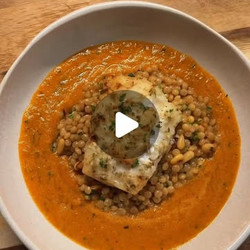 Lemon Butter Cod In Tomato Broth With Pearl Couscous