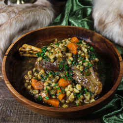 Ale Braised Lamb Shanks With Barley