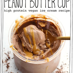 Ninja Creami Peanut Butter Cup Ice Cream (vegan + High-protein)