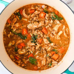 Peanut Chicken &amp; Lentil Stew