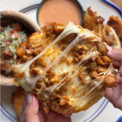 Crispy Chicken Tacos With Spicy Taco Sauce And Pico De Gallo