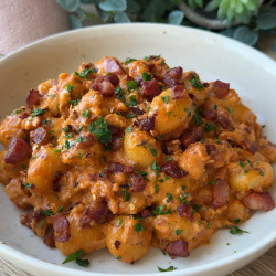 Creamy Cajun Sausage And Bacon Gnocchi