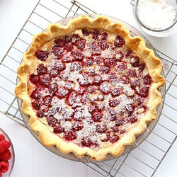 Creamy Raspberry Custard Pie