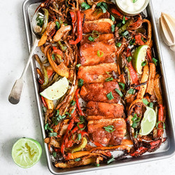 Roasted Halloumi Fajitas