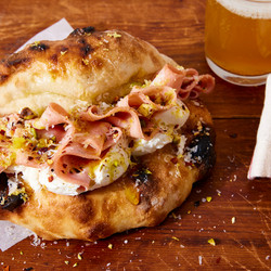Mortadella Pizza Sandwich