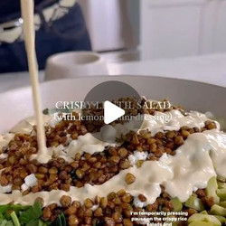 Crispy Lentil Salad With Lemon-tahini Dressing
