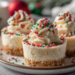 No-bake Christmas Mini Cheesecakes
