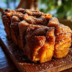 Gooey Pull Apart Pumpkin Cinnamon Bread