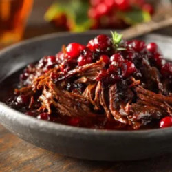Fall-apart Balsamic Beef With Cranberry Glaze