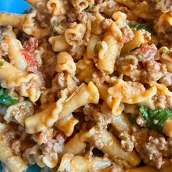 Creamy Tuscan Beef Pasta