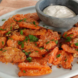 Crispy Parmesan Ranch Smashed Carrots