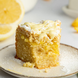 Vegan Lemon Curd Crumb Cake