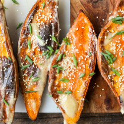 Miso Butter Sweet Potatoes