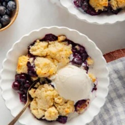 Blueberry Cobbler With Almond Topping