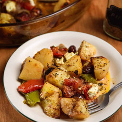 Greek Baked Potatoes With Veggies