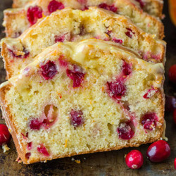 Cranberry Bread With Orange Glaze