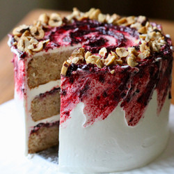Blackberry Hazelnut Layer Cake