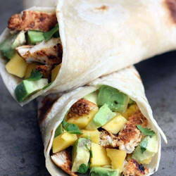 Chili Lime Chicken Wraps With Mango Avocado Salsa
